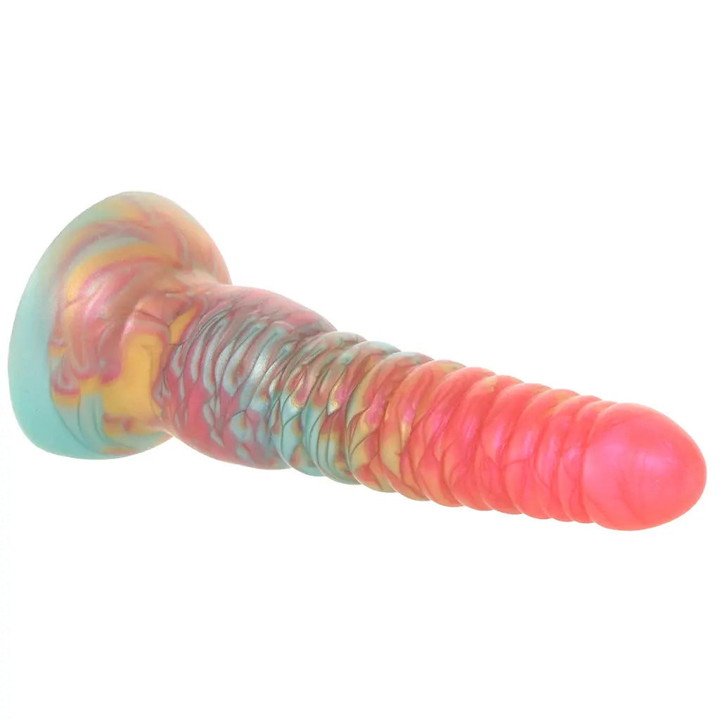 Colours Stacked 6 Inch Dildo in Red/Gold ns novelties close-up