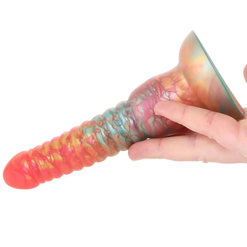 Colours Stacked 6 Inch Dildo in Red/Gold ns novelties on hand