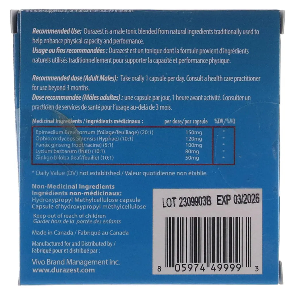 Durazest for Men in 2 Pack DuraZest back view