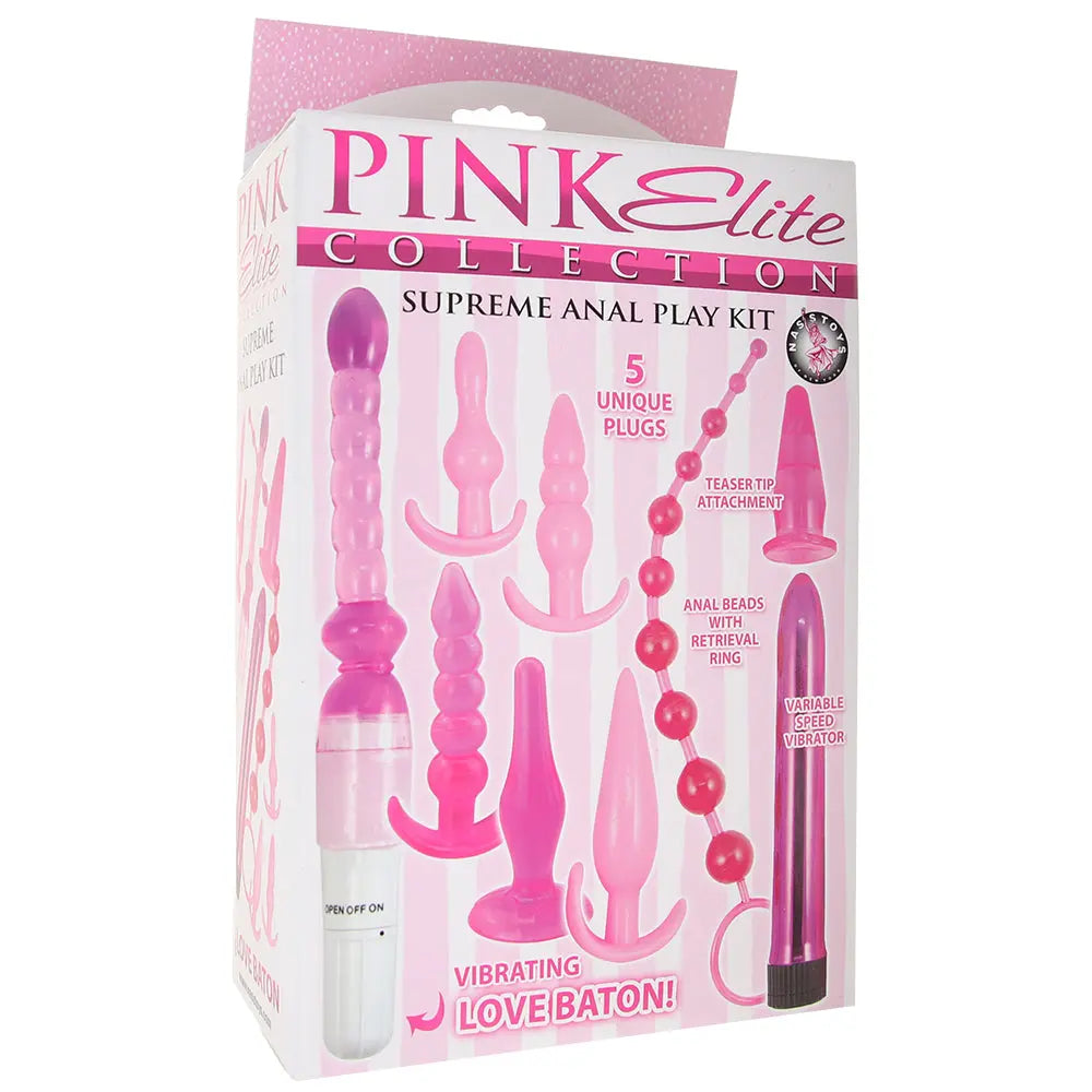 Pink Elite Supreme Anal Play Kit Calgary Same-Day Delivery Nasstoys pack