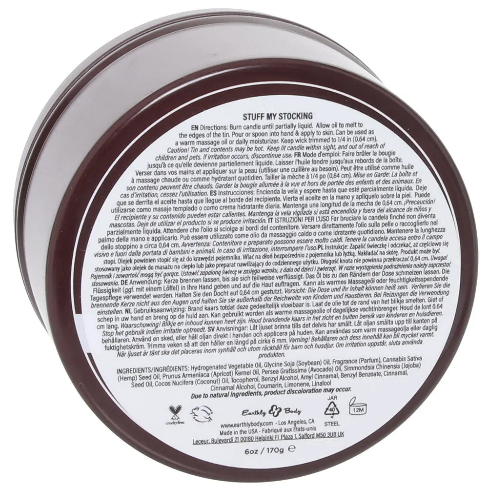 3-in-1 Massage Candle 6oz/170g in Stuff My Stocking Earthly Body bottom view