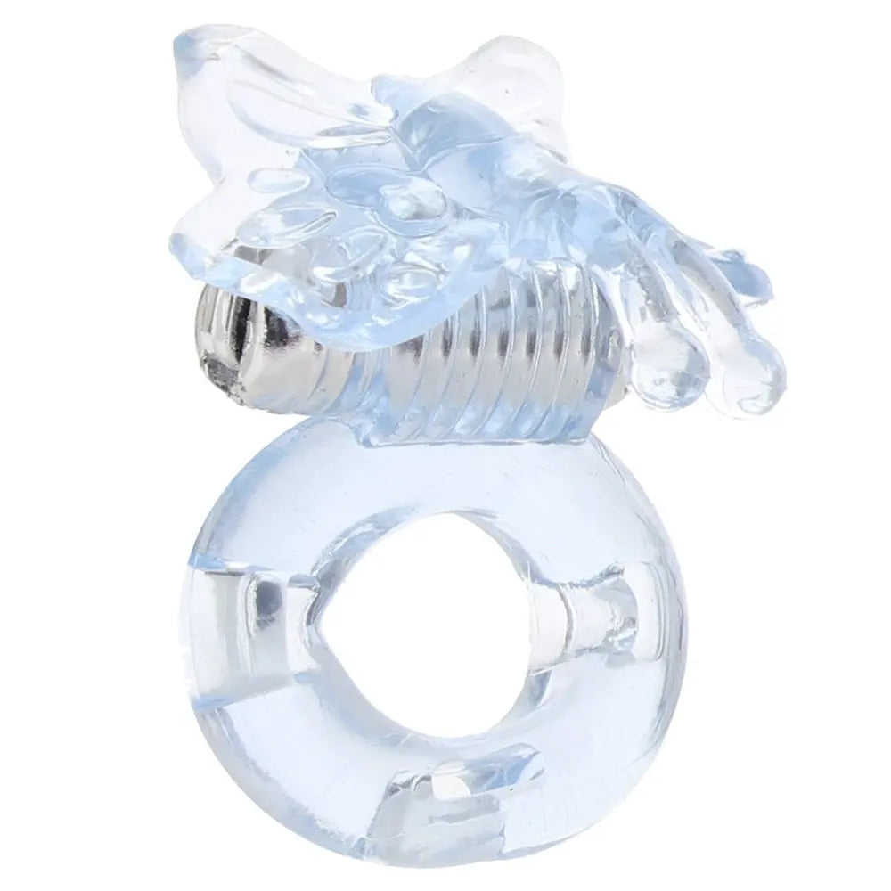 Basic Essentials Butterfly Enhancer Ring Vibe in blue Sex Toys Calgary with Same-Day Delivery