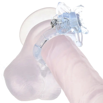 Basic Essentials Butterfly Enhancer Ring Vibe on dildo Sex Toys Calgary with Same-Day Delivery