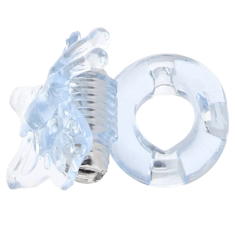 Basic Essentials Butterfly Enhancer Ring Vibe side view Sex Toys Calgary with Same-Day Delivery