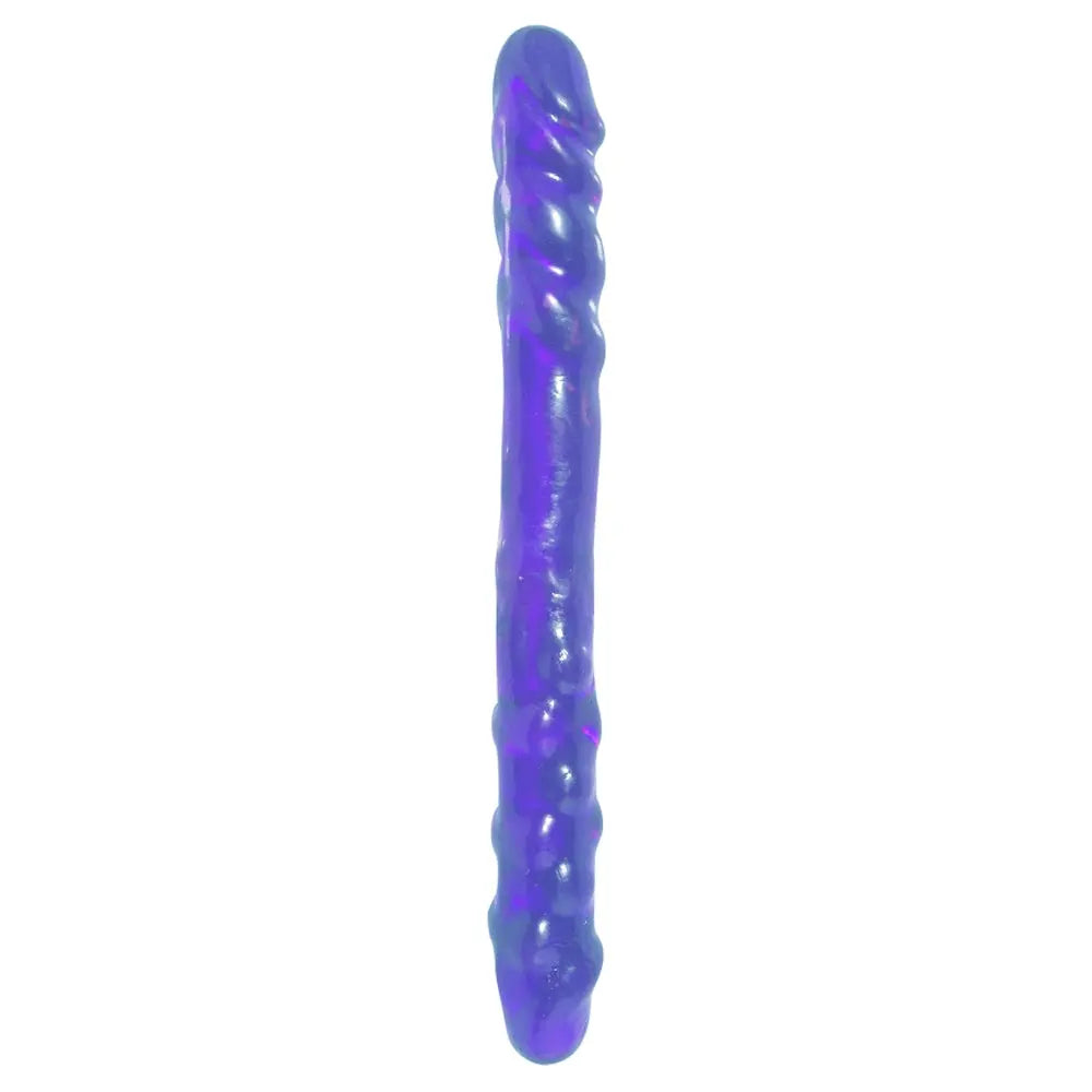 Basix 16 Inch Double Dildo in Purple Basix Rubber Works