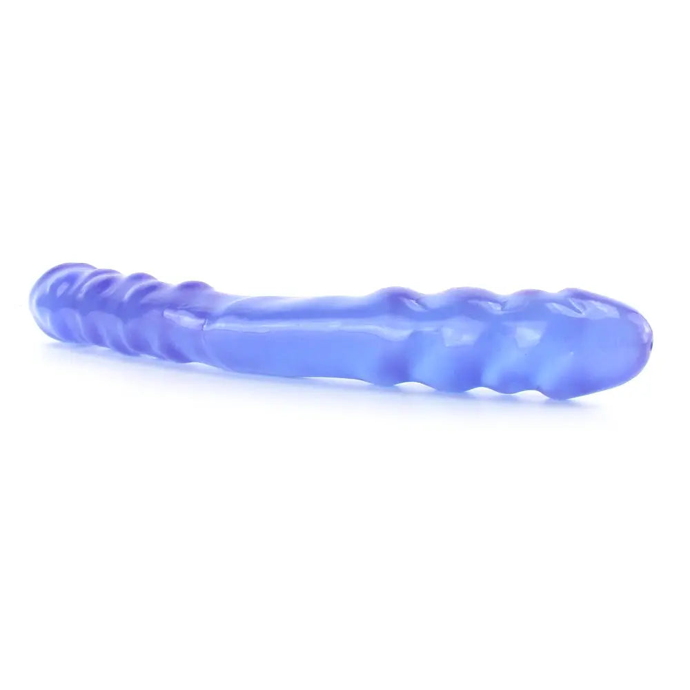 Basix 16 Inch Double Dildo in Purple Basix Rubber Works laying position
