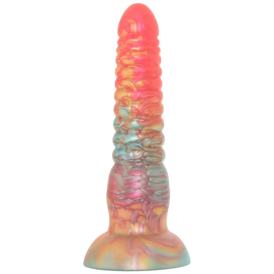 Colours Stacked 6 Inch Dildo in Red/Gold ns novelties