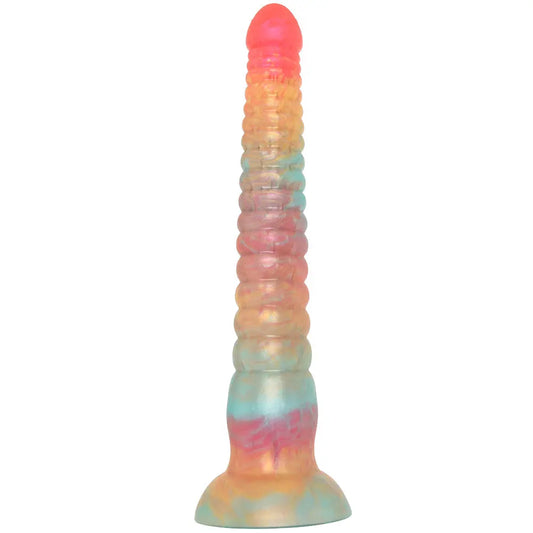 Colours Stacked 9 Inch Dildo in Red/Gold Calgary Same-Day Delivery ns novelties