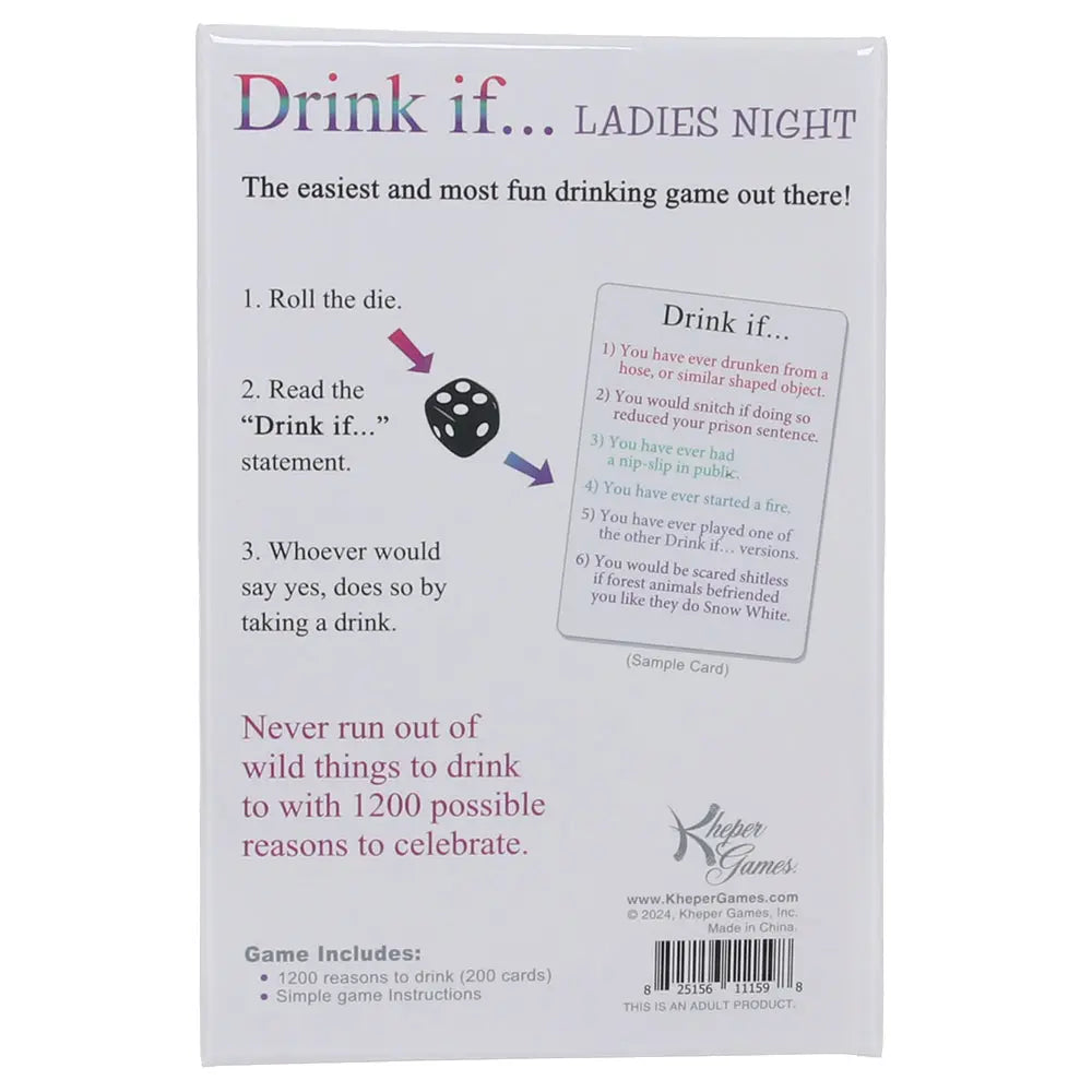 Drink If...Ladies Night Game Calgary Same-Day Delivery Kheper Games rules