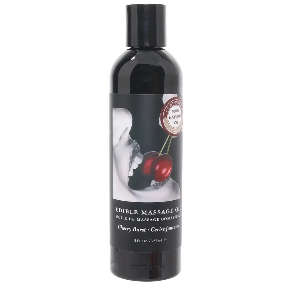 Edible Massage Oil 8oz/236ml in Cherry Earthly Body