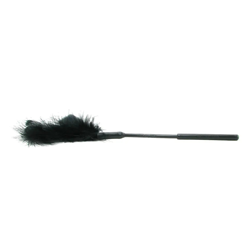 Feather Tickler 7 Inch in Black side view Sex Toys Calgary