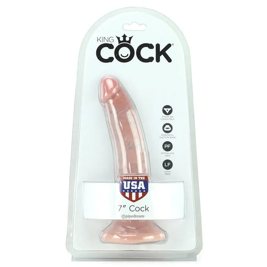 King Cock 7 Inch Dildo in Flesh King Cock