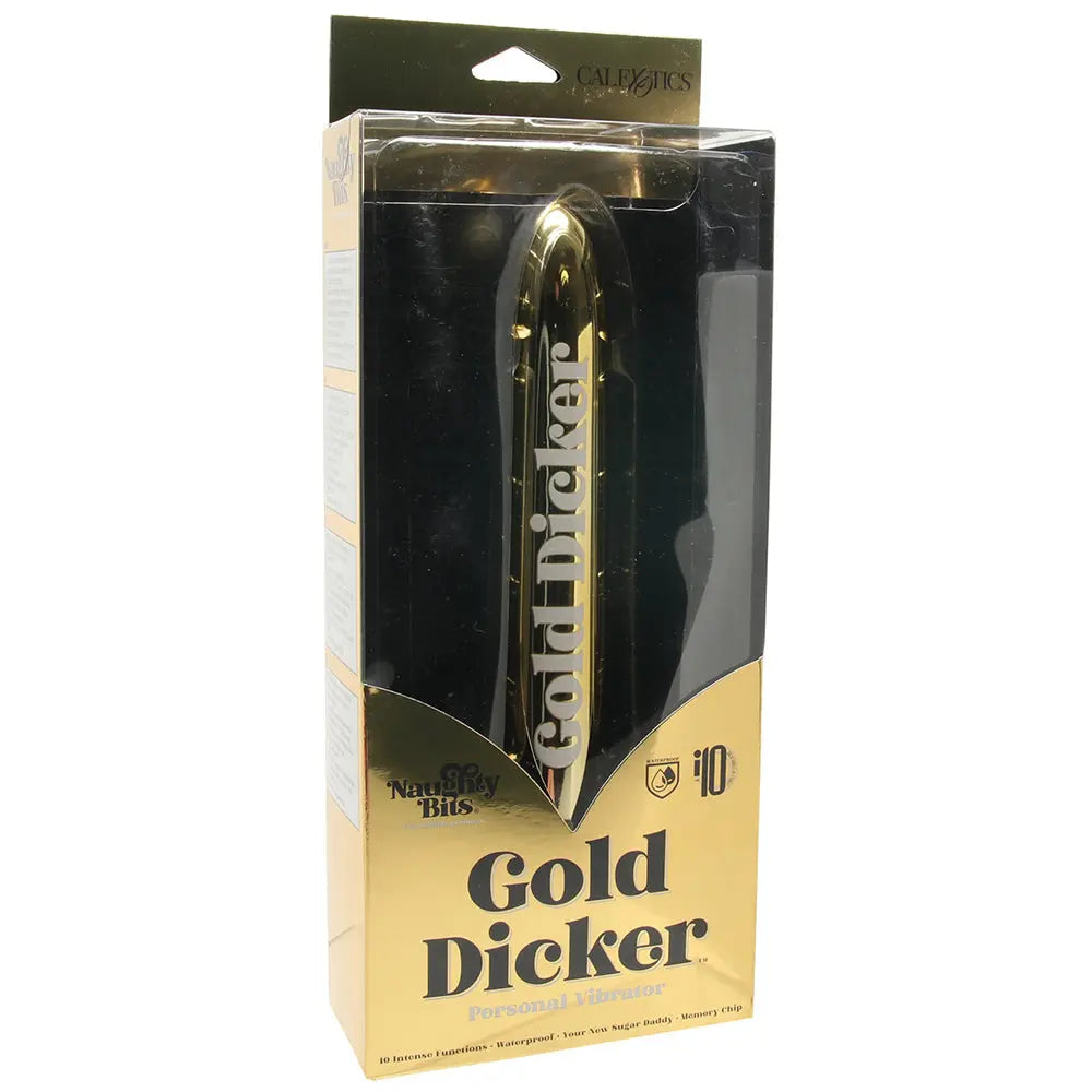 Naughty Bits Gold Dicker Vibe Sex Toys Calgary Same-Day Delivery CalExotics packed