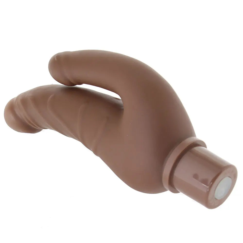 Power Stud Rechargeable Over & Under Vibe in Brown Power Studs back view