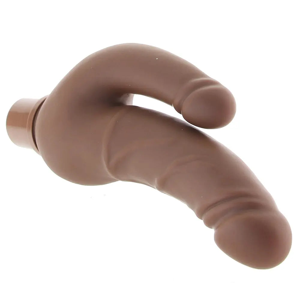 Power Stud Rechargeable Over & Under Vibe in Brown Power Studs close up