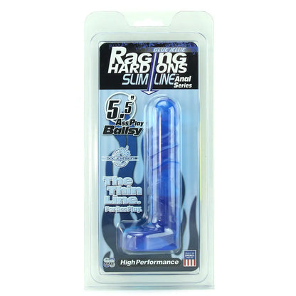 Raging Hard-Ons Slimline 5.5 Inch Ballsy in Blue packed Sex Toys Calgary Same-Day Delivery Doc Johnson