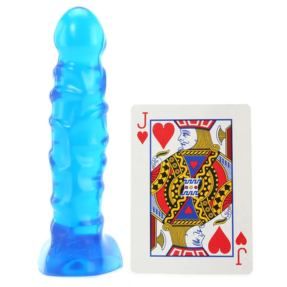 Raging Hard-Ons Slimline 5.5 Inch Ballsy in Blue with playing cards Sex Toys Calgary Same-Day Delivery Doc Johnson