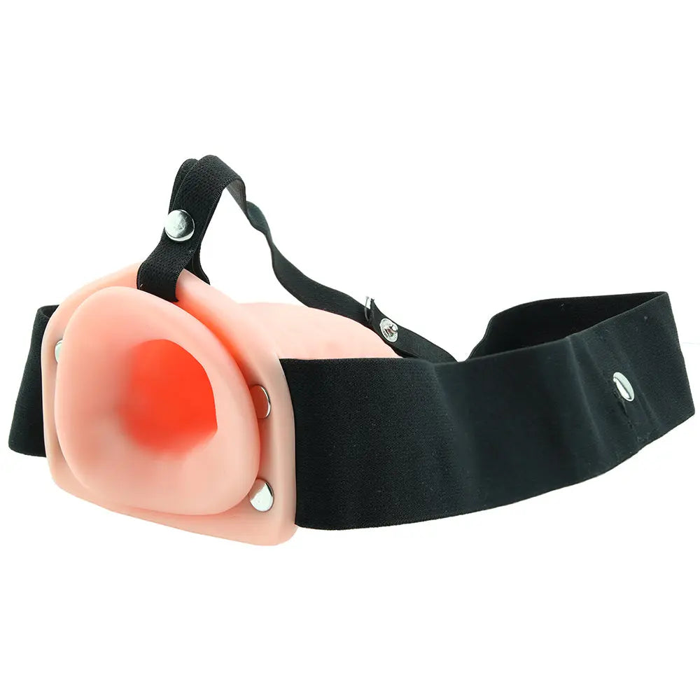 Sex toy Dr. Skin 6 Inch Hollow Strap-On Calgary in Vanilla back view Same-Day Delivery Blush