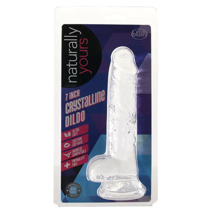 Naturally Yours 7 Inch Crystalline Dildo in Clear Calgary Same-Day Delivery Blush