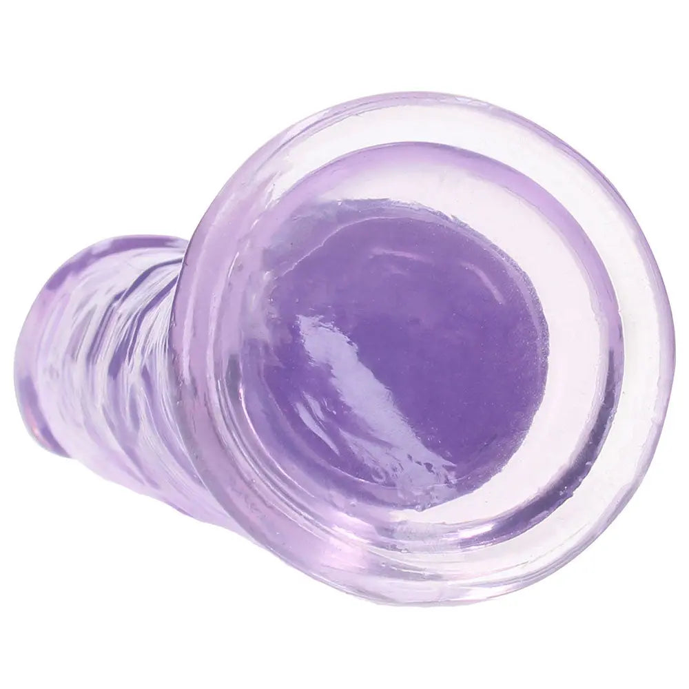 RealRock Crystal Clear Jelly 6 Inch Dildo in Purple Calgary Same Day Delivery Shots Toys