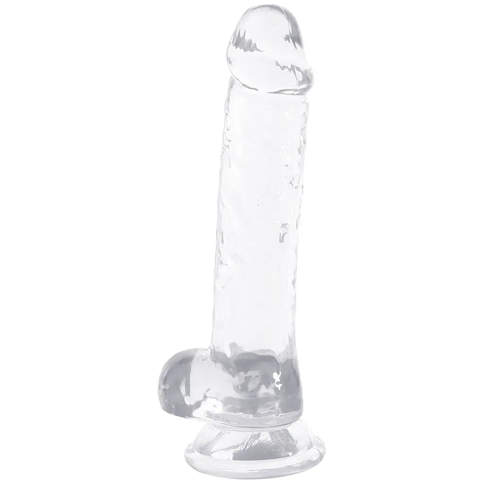 Naturally Yours 7 Inch Crystalline Dildo in Clear Calgary Same-Day Delivery Blush