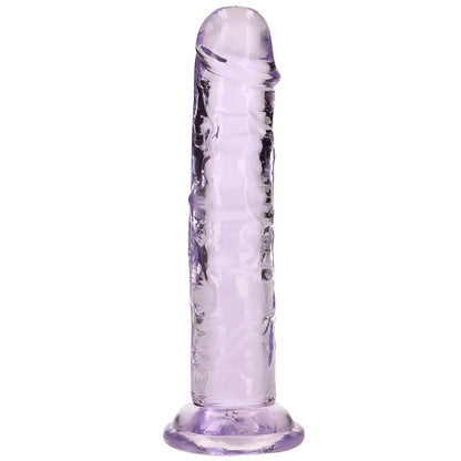 RealRock Crystal Clear Jelly 6 Inch Dildo in Purple Calgary Same Day Delivery Shots Toys