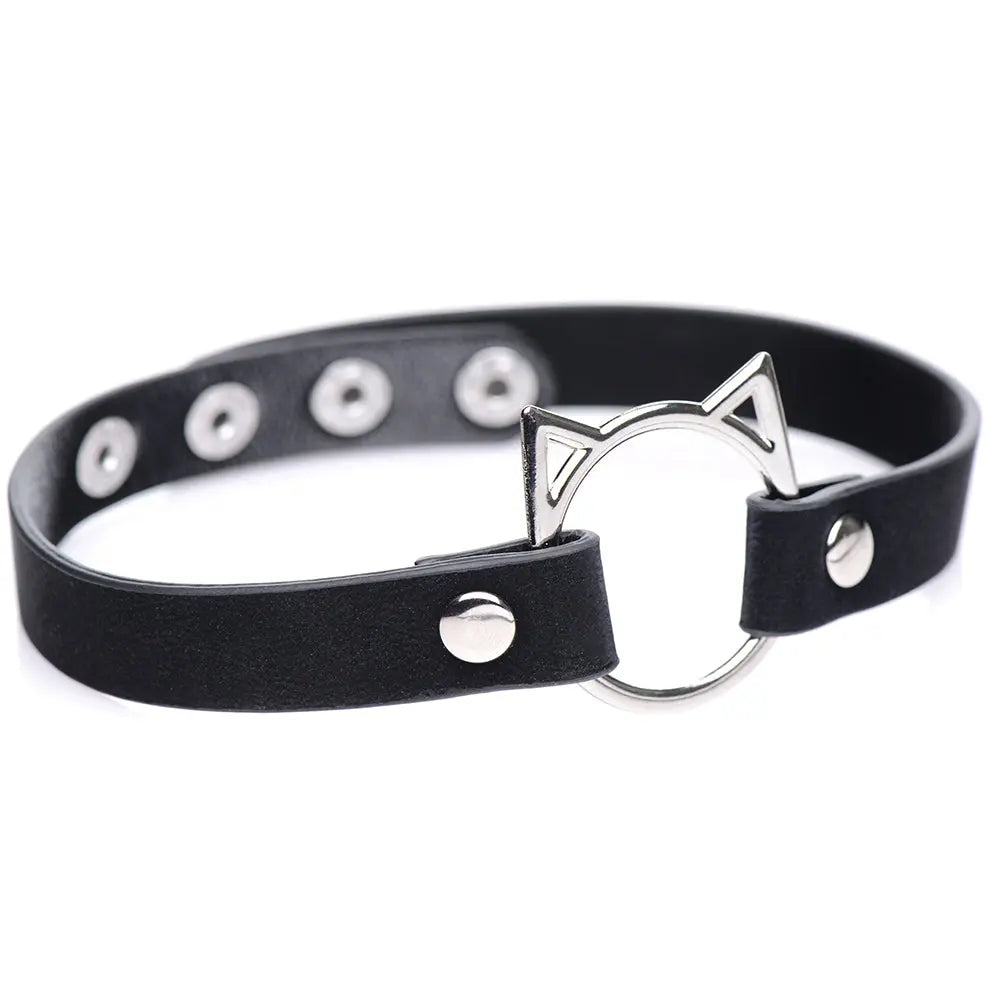 Master Series Kinky Kitty Slim Choker in Black Calgary Same-Day Delivery XR Brands