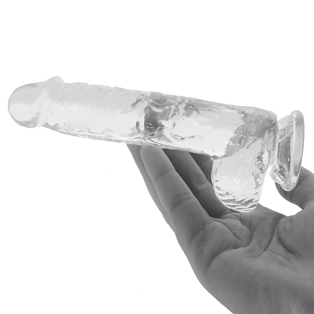 Naturally Yours 6 Inch Crystalline Dildo in Clear Calgary Same-Day Delivery Blush