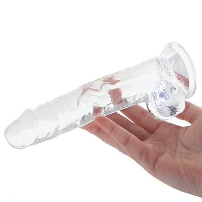 Naturally Yours 7 Inch Crystalline Dildo in Clear Calgary Same-Day Delivery Blush