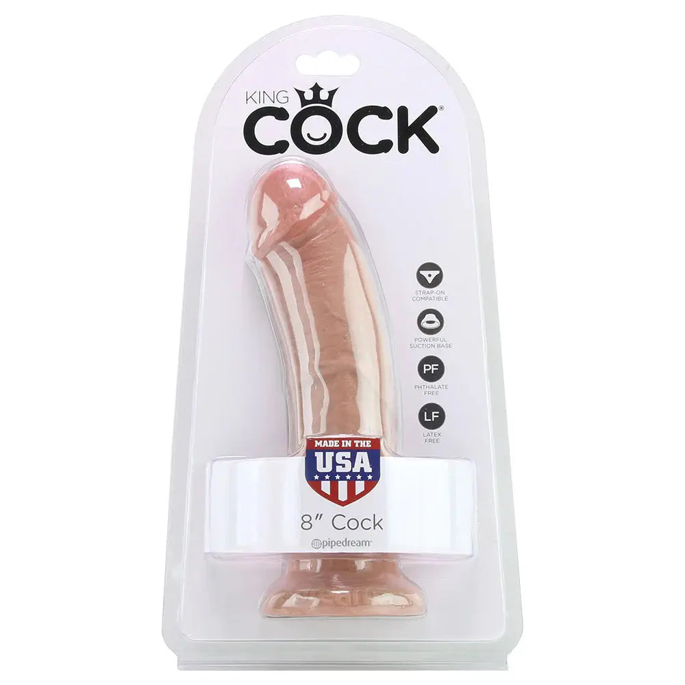 King Cock 8 Inch Dildo in Tan Calgary Same Day Delivery