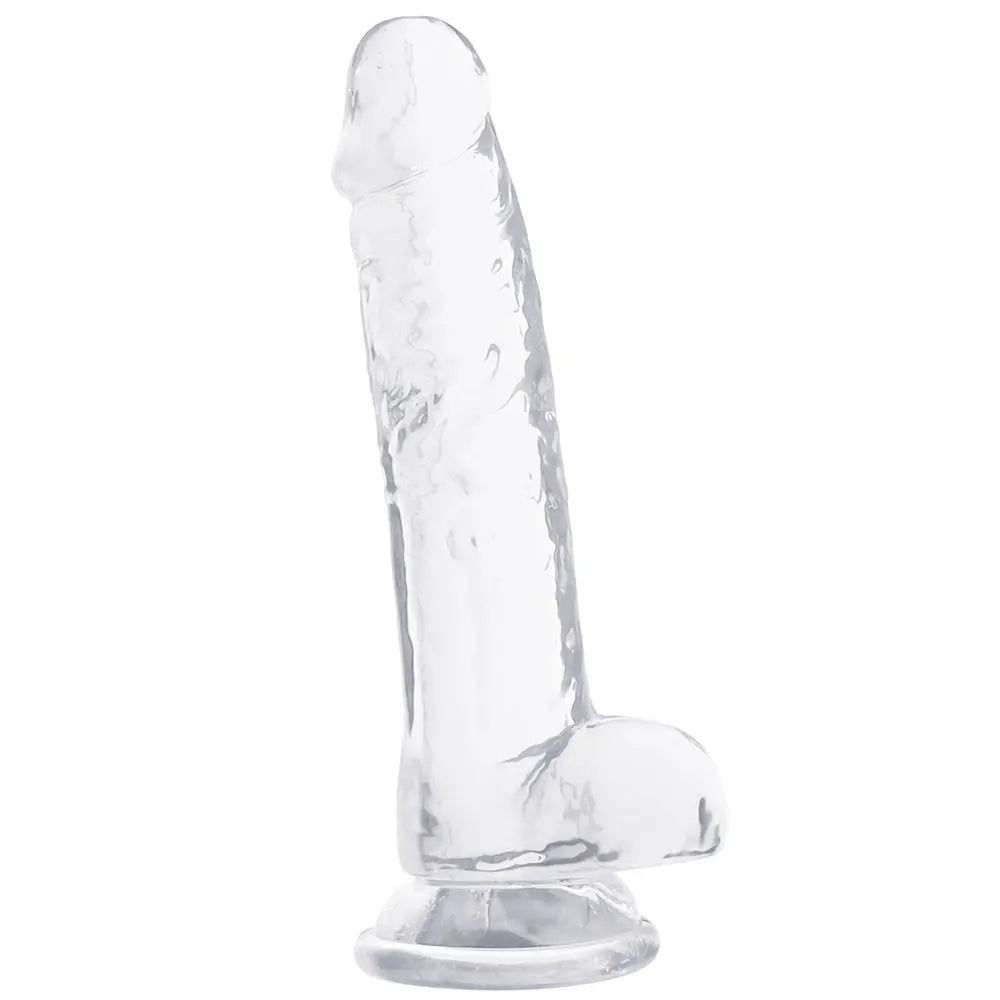 Naturally Yours 7 Inch Crystalline Dildo in Clear Calgary Same-Day Delivery Blush