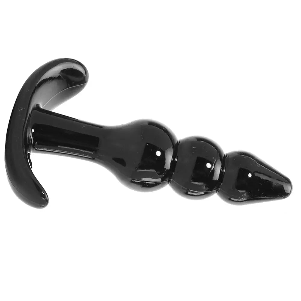 Jelly Rancher Ripple T Butt Plug in Black Calgary Same-Day Delivery ns novelties