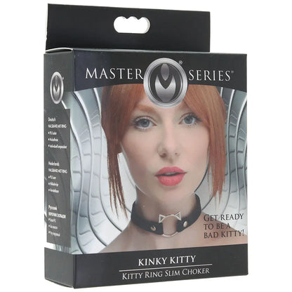 Master Series Kinky Kitty Slim Choker in Black Calgary Same-Day Delivery XR Brands