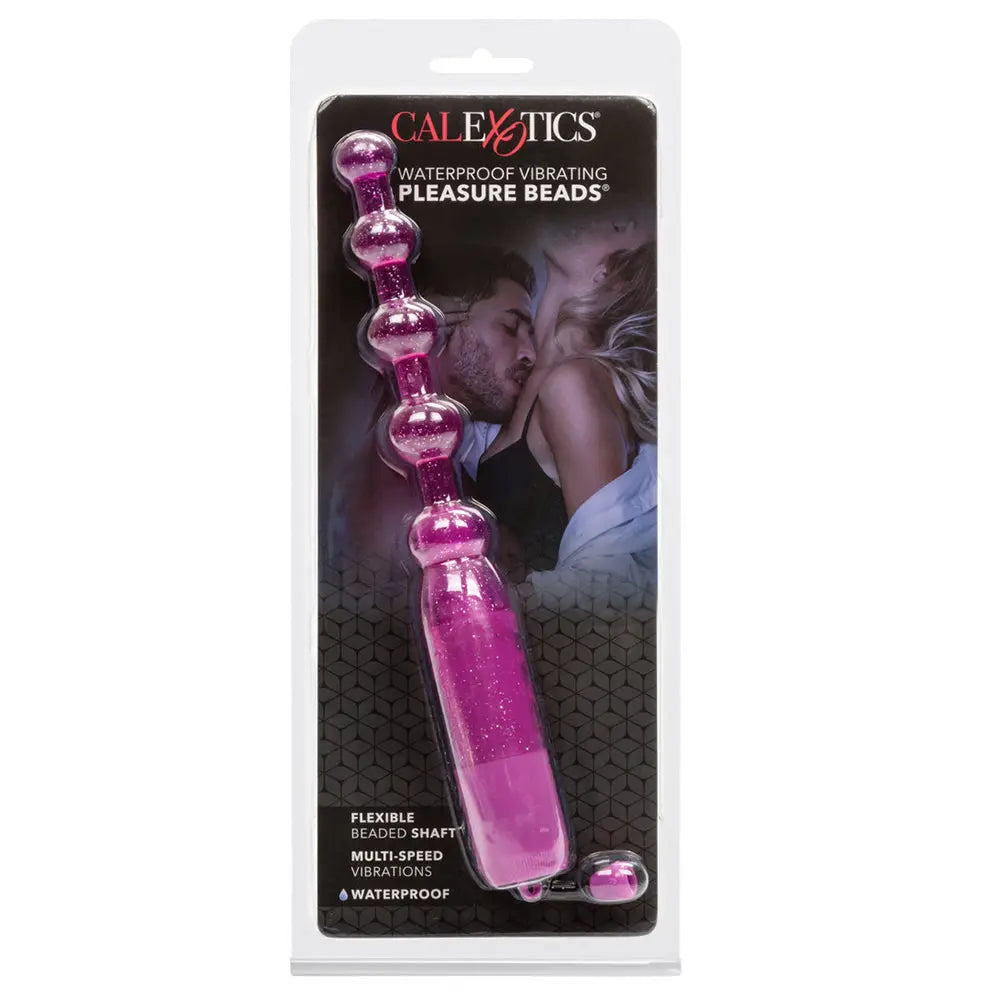 Waterproof Vibrating Pleasure Beads in Purple Calgary Same-Day Delivery CalExotics