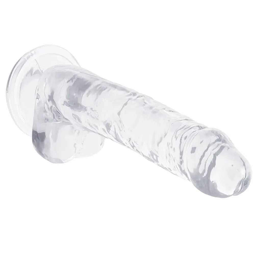 Naturally Yours 7 Inch Crystalline Dildo in Clear Calgary Same-Day Delivery Blush