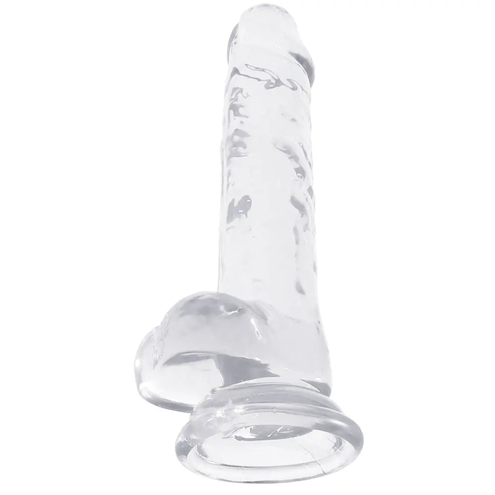 Naturally Yours 7 Inch Crystalline Dildo in Clear Calgary Same-Day Delivery Blush