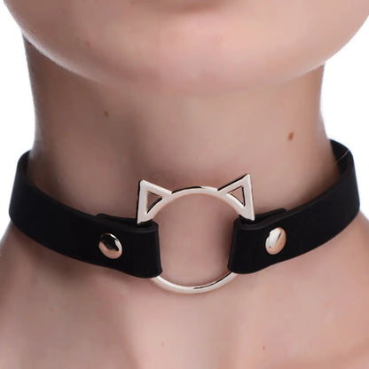 Master Series Kinky Kitty Slim Choker in Black Calgary Same-Day Delivery XR Brands