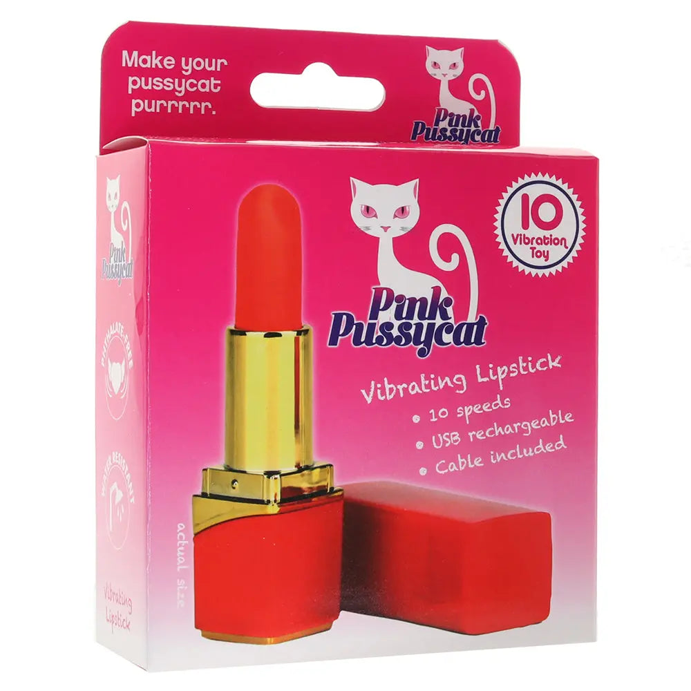 Pink Pussycat Rechargeable Lipstick Vibe Calgary Same-Day Delivery Cousins Group