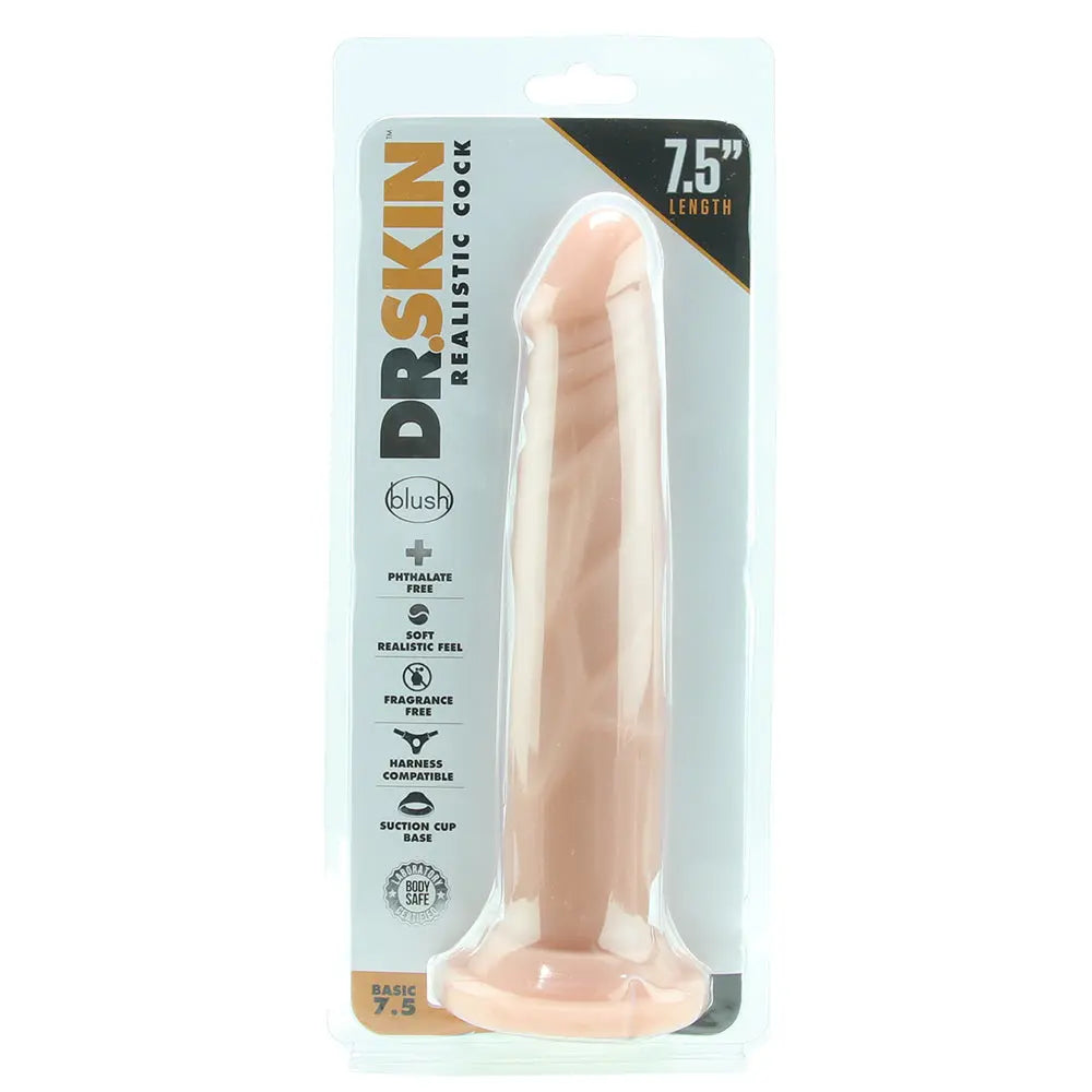 Dr. Skin Basic 7.5 Inch Realistic Cock in Beige Calgary Same-Day Delivery Blush