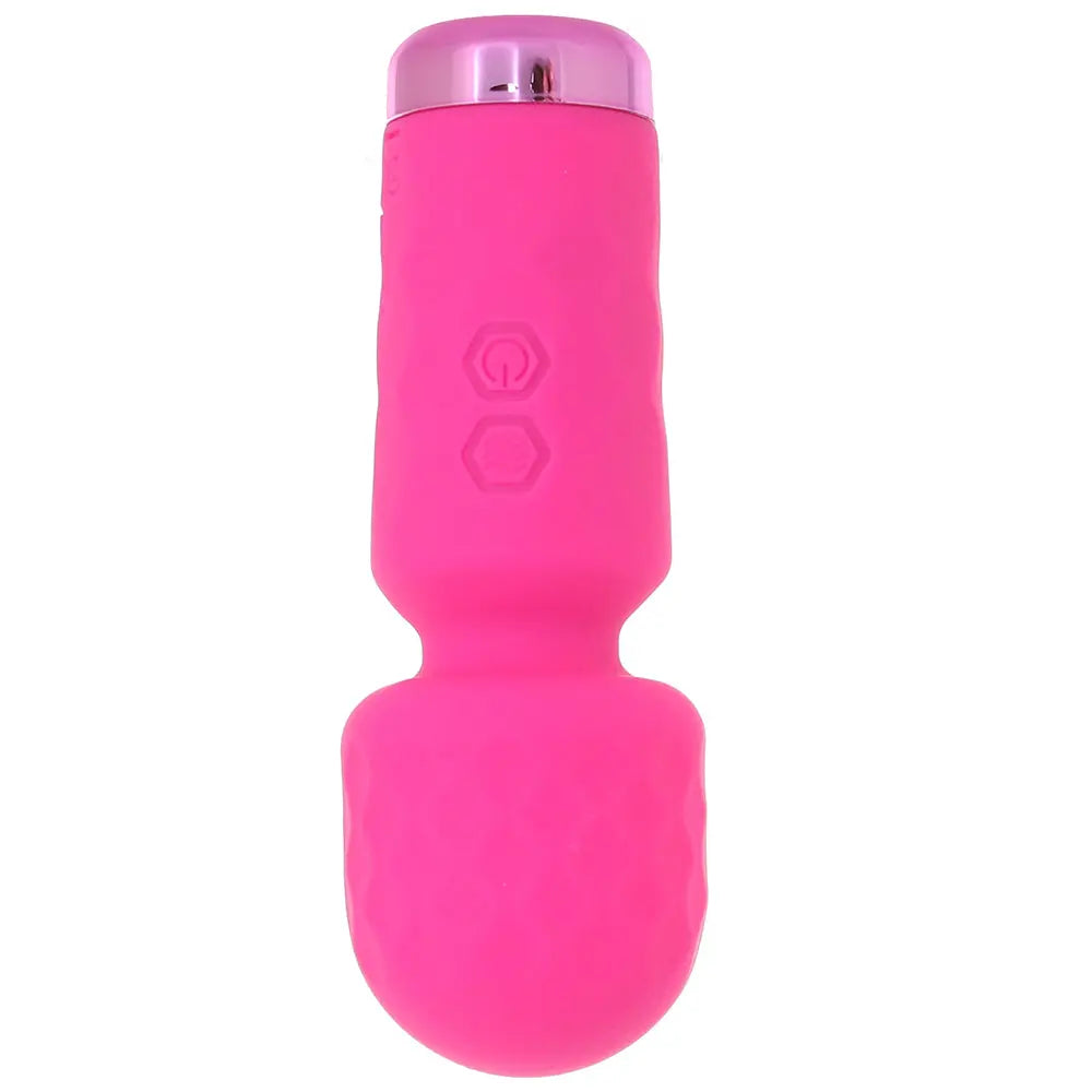 sex toy body wand sex wand upside down view Bang! Mini Silicone Wand in Pink Sex Toys Calgary SameDay Delivery 