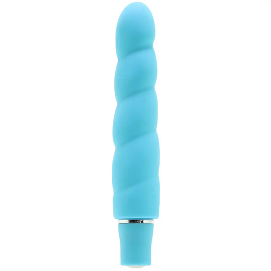 sex toy vibrator in blue on white background Luxe Anastasia Vibe in Aqua Sex Toys Calgary Same-Day Delivery