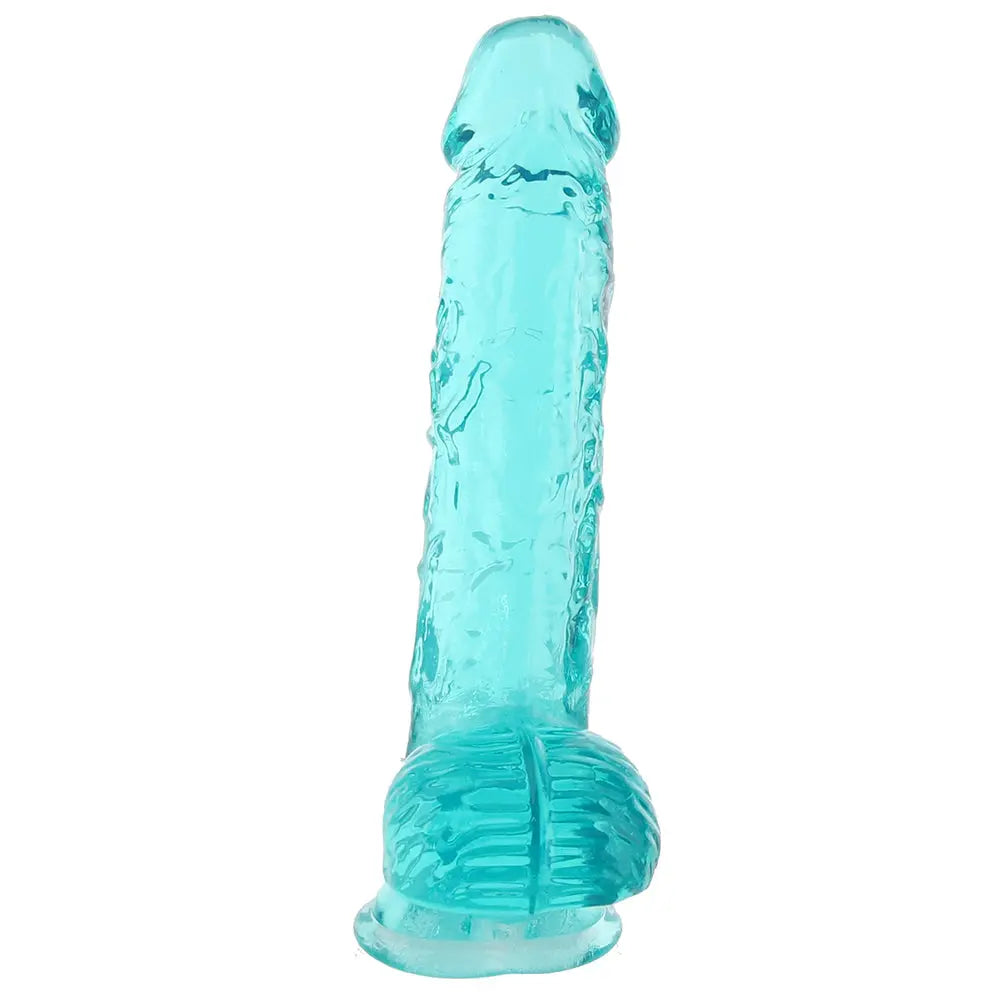 stand-up RealRock 6 Inch Realistic Ballsy Dildo in Turquoise Sex Toys Calgary Same-Day Delivery Shots Toys